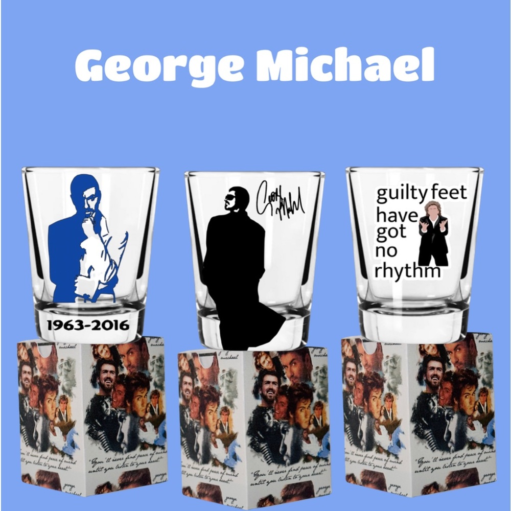 George Michael Shot Glass BOX SET OF 3